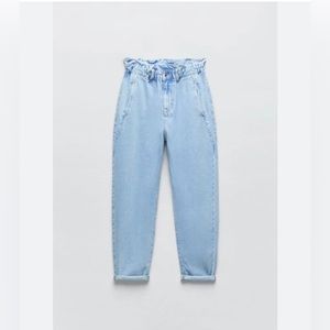 Zara paper bag jeans